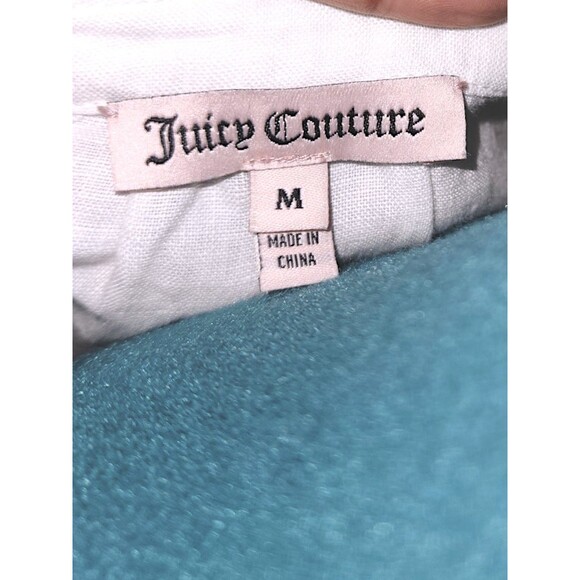 Juicy Couture White 100% Linen CoastalCore Romper with Gold Buttons Size… - Picture 3 of 7